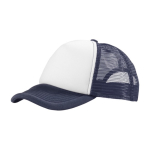 Gorras de poliéster estilo trucker y malla 100 g/m2 Town color blanco