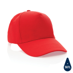 Gorras personalizadas de algodón reciclado 280 g/m2 Eco Plus color rojo