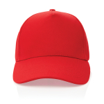 Gorras personalizadas de algodón reciclado 280 g/m2 Eco Plus color rojo segunda vista