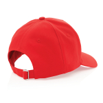 Gorras personalizadas de algodón reciclado 280 g/m2 Eco Plus color rojo quinta vista