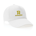 Gorras personalizadas de algodón reciclado 280 g/m2 Eco Plus color blanco vista con logo