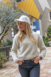 Gorra personalizada de algodón reciclado 280 g/m2 color blanco vista de ambiente 3