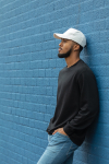 Gorra personalizada de algodón reciclado 280 g/m2 color blanco vista de ambiente 4