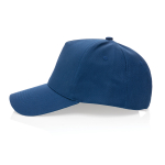 Gorras personalizadas de algodón reciclado 280 g/m2 Eco Plus color azul marino tercera vista
