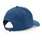 Gorras personalizadas de algodón reciclado 280 g/m2 Eco Plus color azul marino quinta vista