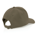 Gorras personalizadas de algodón reciclado 280 g/m2 Eco Plus color verde militar quinta vista