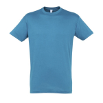 Camisetas promocionales unisex de 100% algodón 150 g/m2 SOL'S Regent color azul cian