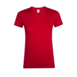Camiseta barata de 100% algodón para mujer 150 g/m2 SOL'S Regent color rojo quinta vista