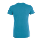 Camiseta barata de 100% algodón para mujer 150 g/m2 SOL'S Regent color azul cian vista trasera