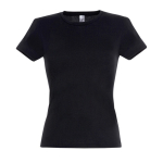 Camisetas de publicidad para mujer de 100% algodón 150 g/m2 SOL'S Miss color negro tercera vista