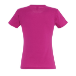 Camisetas de publicidad para mujer de 100% algodón 150 g/m2 SOL'S Miss color fucsia vista trasera