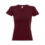 Camiseta de mujer con identidad visual 100% algodón 190 g/m2 SOL'S Imperial color burdeos octava vista