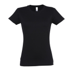 Camiseta para mujer de 100% algodón 190 g/m2 SOL'S Imperial color negro tercera vista