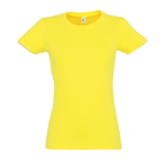 Camiseta para mujer de 100% algodón 190 g/m2 SOL'S Imperial color amarillo sexta vista