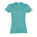 Camiseta para mujer de 100% algodón 190 g/m2 SOL'S Imperial color turquesa tercera vista
