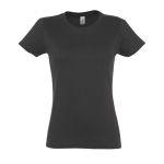Camiseta para mujer de 100% algodón 190 g/m2 SOL'S Imperial color gris oscuro octava vista