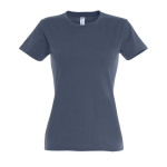 Camiseta para mujer de 100% algodón 190 g/m2 SOL'S Imperial color azul vaquero
