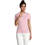 Camiseta para mujer de 100% algodón 190 g/m2 SOL'S Imperial color rosa pastel vista fotografía