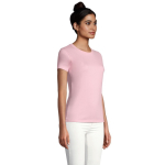 Camiseta para mujer de 100% algodón 190 g/m2 SOL'S Imperial color rosa pastel segunda vista fotografía