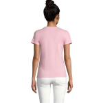 Camiseta para mujer de 100% algodón 190 g/m2 SOL'S Imperial color rosa pastel tercera vista fotografía