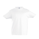 Camiseta infantil con logo 100% algodón 190 g/m2 SOL'S Imperial color blanco novena vista