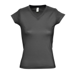 Camiseta para congresos mujer cuello en V 150 g/m2 SOL'S Moon color gris topo octava vista