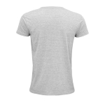 Camiseta unisex de algodón 100% orgánico 140 g/m2 SOL'S Epic color gris jaspeado vista trasera