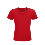 Camiseta para niños de algodón 100% orgánico 150 g/m2 SOL'S Crusader color rojo quinta vista