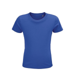 Camiseta para niños de algodón 100% orgánico 150 g/m2 SOL'S Crusader color azul real tercera vista