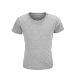Camiseta para niños de algodón 100% orgánico 150 g/m2 SOL'S Crusader color gris jaspeado