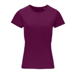Camisetas para mujer de algodón 100% orgánico 150 g/m2 SOL'S Crusader color burdeos segunda vista