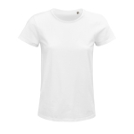 Camisetas para mujer de algodón 100% orgánico 150 g/m2 SOL'S Crusader color blanco novena vista
