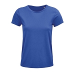 Camisetas para mujer de algodón 100% orgánico 150 g/m2 SOL'S Crusader color azul real tercera vista