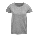Camisetas para mujer de algodón 100% orgánico 150 g/m2 SOL'S Crusader color gris jaspeado
