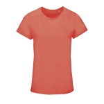 Camisetas para mujer de algodón 100% orgánico 150 g/m2 SOL'S Crusader color naranja fluorescente