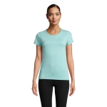 Camisetas para mujer de algodón 100% orgánico 150 g/m2 SOL'S Crusader color azul pastel vista fotografía