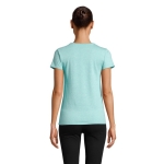 Camisetas para mujer de algodón 100% orgánico 150 g/m2 SOL'S Crusader color azul pastel tercera vista fotografía