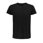 Camiseta unisex ajustada de algodón orgánico 175 g/m2 SOL'S Pioneer color negro tercera vista