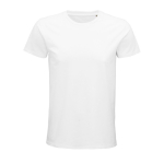 Camiseta unisex ajustada de algodón orgánico 175 g/m2 SOL'S Pioneer color blanco novena vista