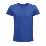 Camiseta unisex ajustada de algodón orgánico 175 g/m2 SOL'S Pioneer color azul real tercera vista