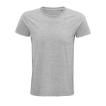 Camiseta unisex ajustada de algodón orgánico 175 g/m2 SOL'S Pioneer color gris jaspeado