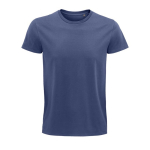 Camiseta unisex ajustada de algodón orgánico 175 g/m2 SOL'S Pioneer color azul vaquero
