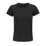 Camiseta publicitaria mujer de algodón orgánico 175 g/m2 SOL'S Pioneer color negro tercera vista