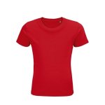Camiseta para niños de algodón 100% orgánico 175 g/m2 SOL'S Pioneer color rojo quinta vista