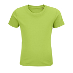 Camiseta publicitaria para niños de algodón orgánico 175 g/m2 SOL'S Pioneer color verde claro octava vista