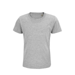 Camiseta para niños de algodón 100% orgánico 175 g/m2 SOL'S Pioneer color gris jaspeado
