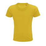Camiseta publicitaria para niños de algodón orgánico 175 g/m2 SOL'S Pioneer color dorado