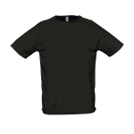 Camisetas transpirables personalizadas poliéster 140 g/m2 SOL'S Sporty color negro