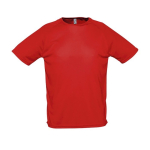 Camisetas transpirables personalizadas poliéster 140 g/m2 SOL'S Sporty color rojo quinta vista