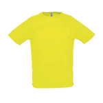Camisetas transpirables personalizadas poliéster 140 g/m2 SOL'S Sporty color amarillo fluorescente sexta vista